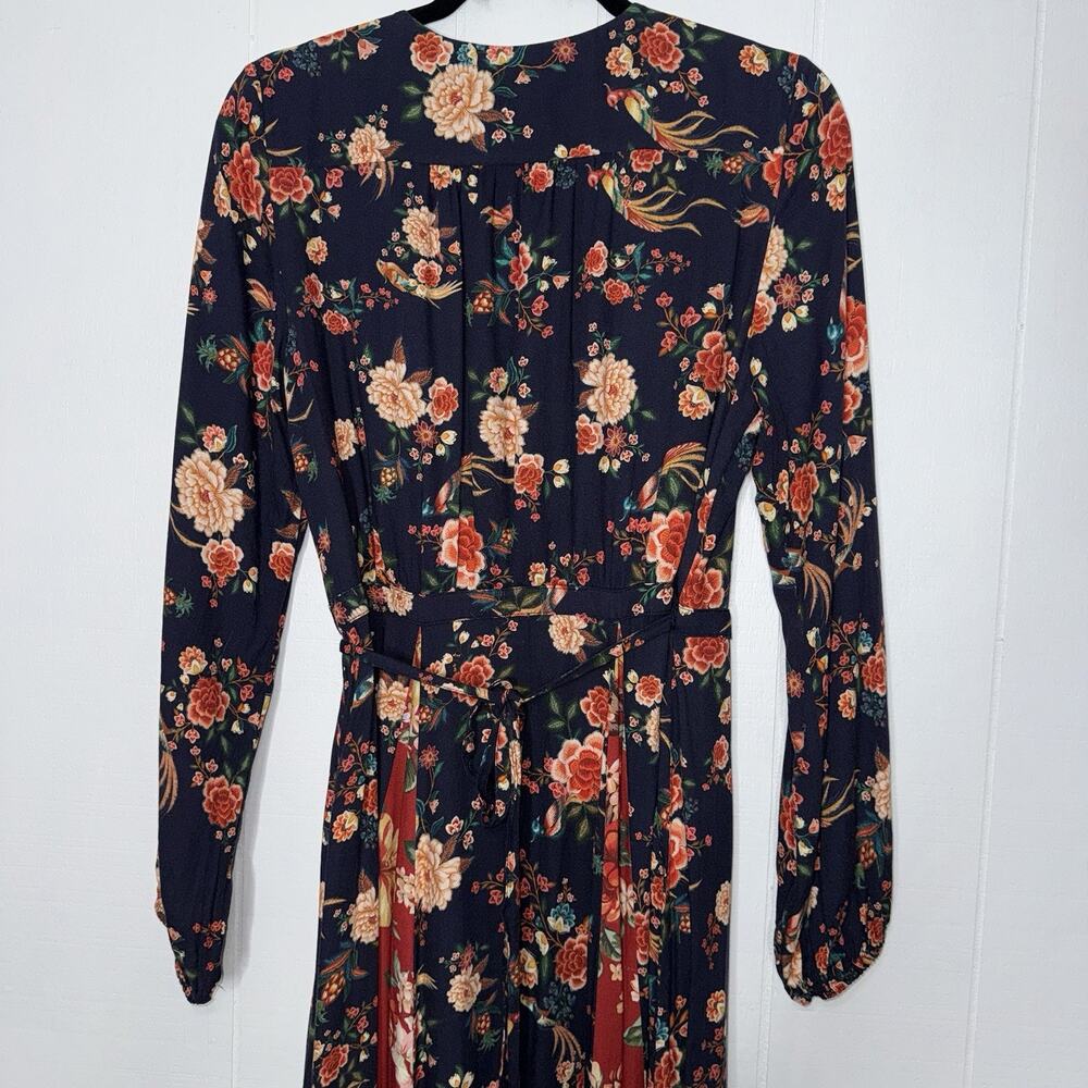 Farm Rio Anthropologie Women’s Gracia Wrap Maxi Dress Floral Size Medium - Picture 8 of 10